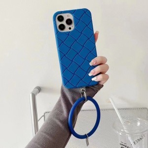 Oiriúnach do chás Apple iPhone 14max, Bracelet Checkered tríthoiseach Cás Cruthúnas Fall Pacáiste Iomlán, Cás TPU