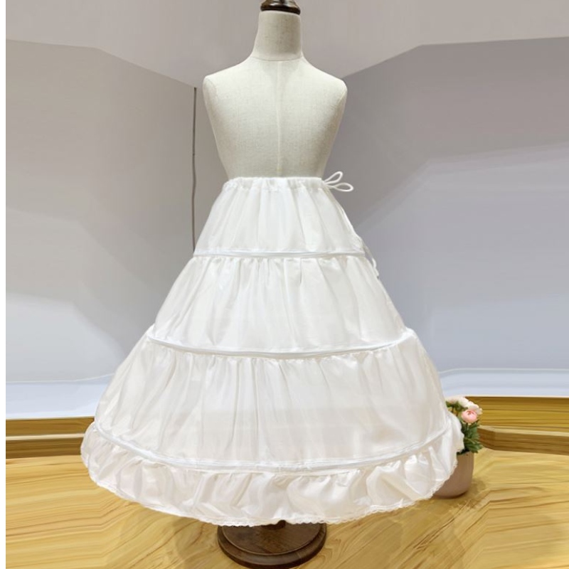 Sciorta Petticoat Crinoline Faisean Baige do Chailíní Gúna Ball Underskirt le haghaidh Gúna Bainise PS06