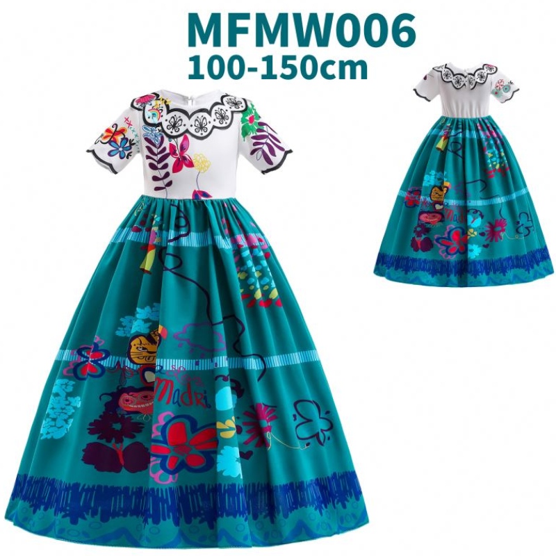Baige Encanto Mirabel Isabella Gúna Cailín Corcra Sleeves Fada Sleeves Carnival New Kids Party Cosplay