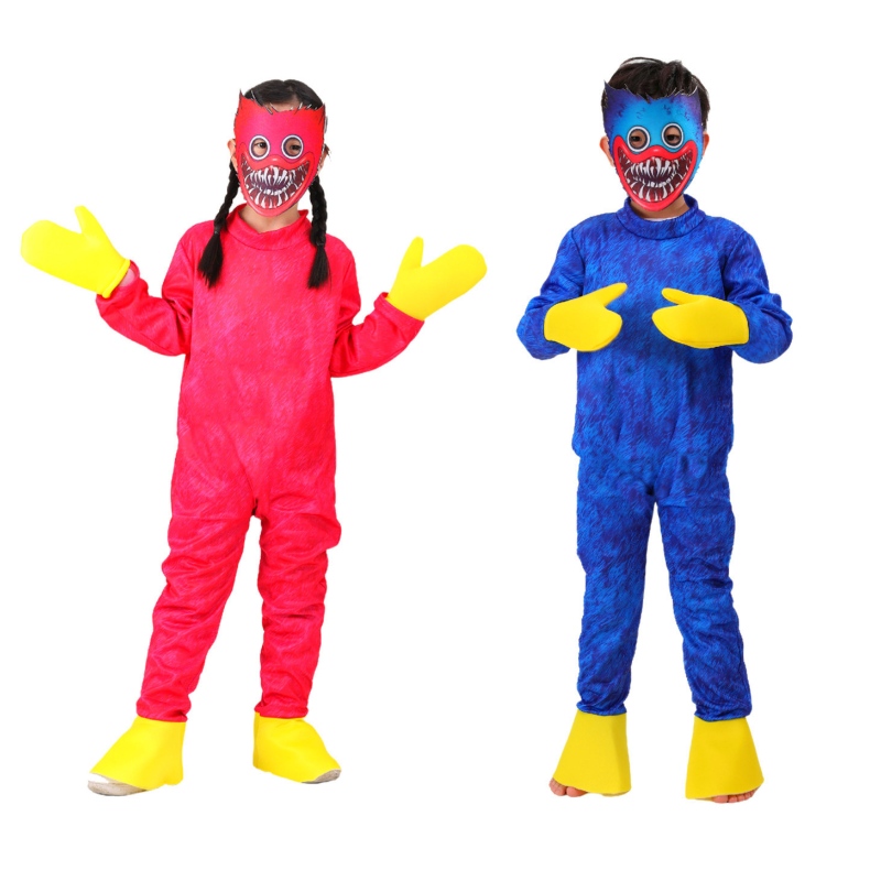 Poppy Playtime Cosplay Éadaí Buachaillí Cailíní Cluiche Horror Peluche Éadaí Éadaí Oíche Shamhna do Pháistí