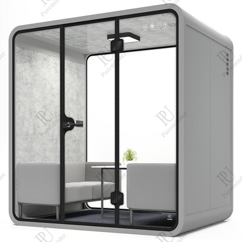 PureMinder L Méid Booth Soundproof Tost iniompartha Príobháideach le haghaidh cruinnithe, oifig agus lasmuigh