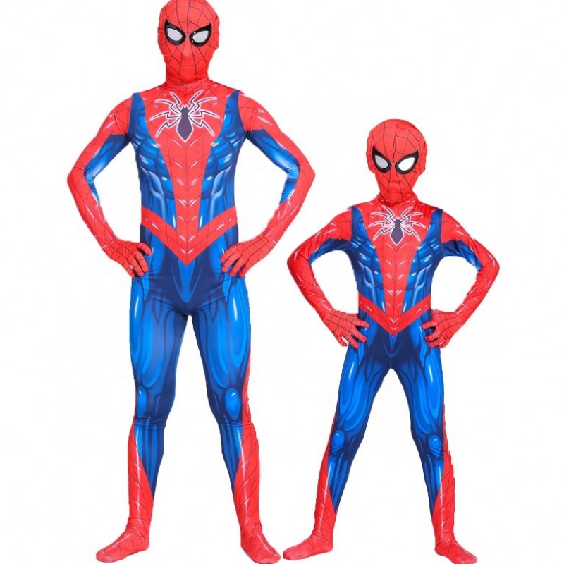 3D Priontáil Phoitéinseal Riteoga dona páistí Páirtí Oíche Shamhna Éadaí Cosplay Spiderman le masc