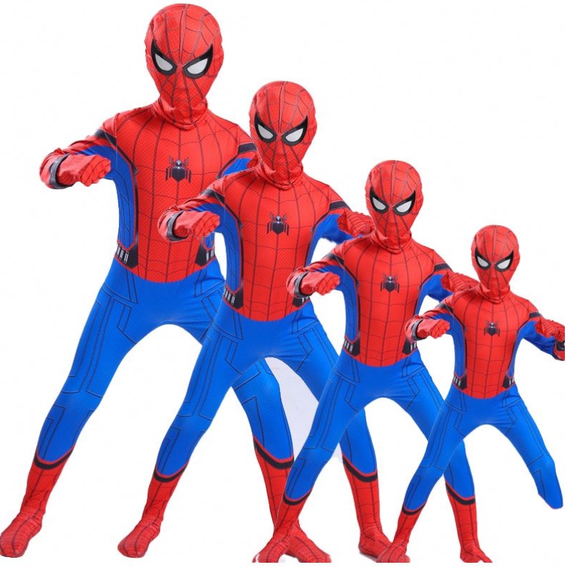 Tuismitheoir Ardchaighdeáin-Leanaí Comhthreomhar Anime Anime Spider Black Man Jumpsuit TV Nmovie Cosplay Spiderman éadaí Oíche Shamhna