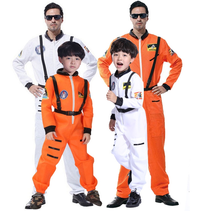 2022 Hot2022 Costumes Oíche Shamhna Díolacháin Hot Do Spacesuit Spacesuit Orange agus Bán Cosmaut Cosplay Costumes Costas Díol Costais Oíche Shamhna le haghaidh Fear Spacesuit Spacesuit Orange agus Bán Cosmanat Cosmail Cosmail
