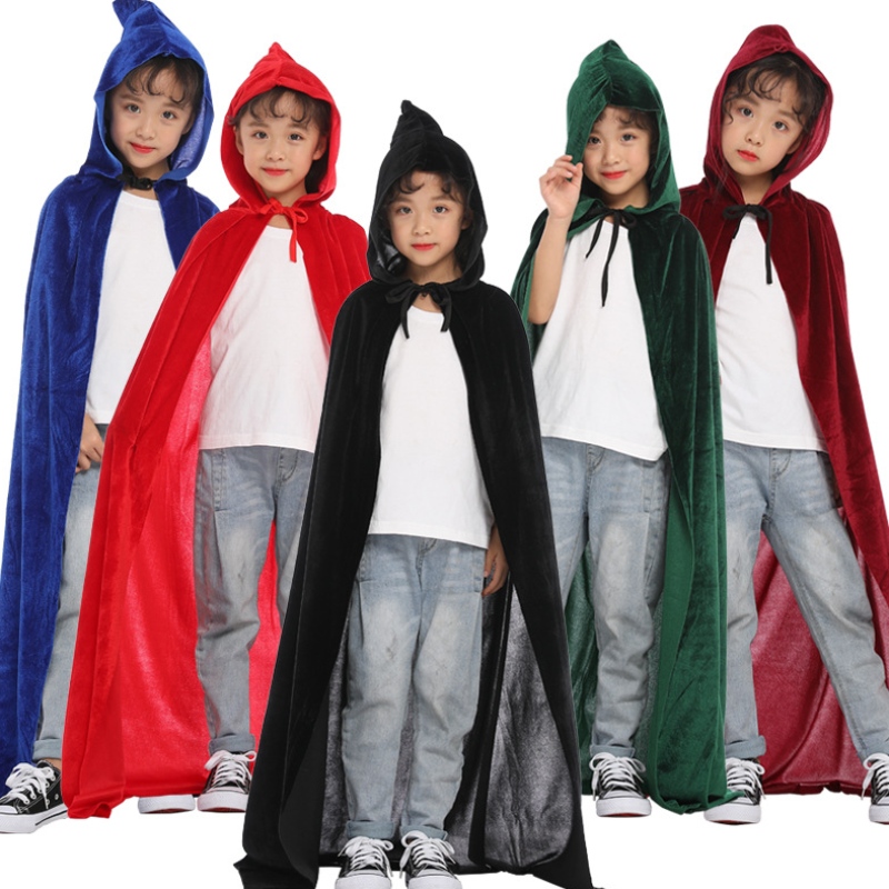 Féile Ghost Cloak Cloak Eorpach agus Meiriceánach Cloak Cloak Velvet Cloak do Dhaoine Fásta Cloak