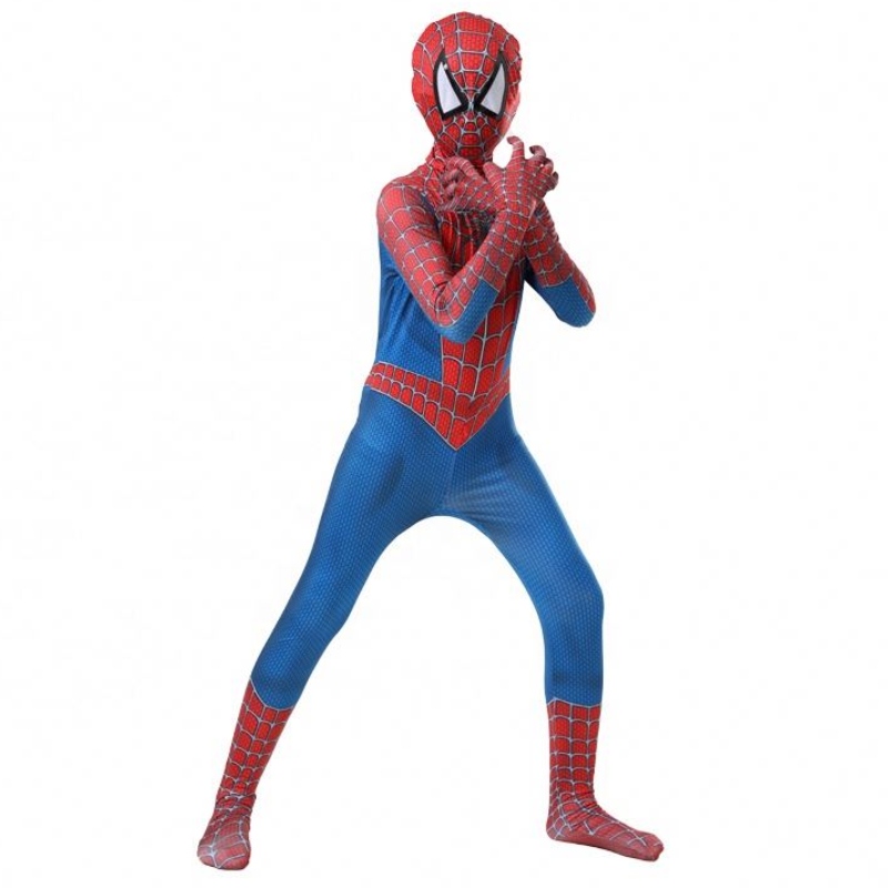 Déanta sa tSín Factory Classic Blue Blue Coitianta Nred Avenger Suit TV Nmovie Superhero Jumpsuits Anime Anime Oíche Shamhna Spiderman
