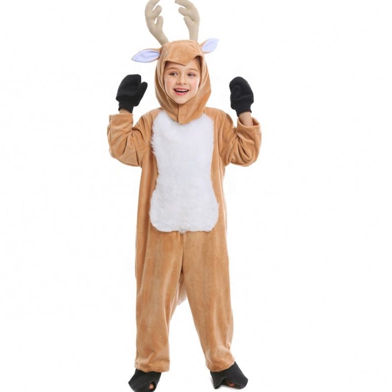 Leanaí Te Lá Oíche Shamhna Cosplay Cosplayna Nollag Elk Réinfhianna Leanaí Feisteas Mascotte Leanaí