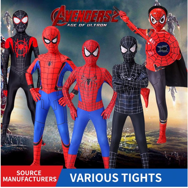 Déantúsóirí éagsúlacht mhórdhíola de damhán alla comhthreomhar domhanda agus cultacha éadaí cosplay breathable marvel