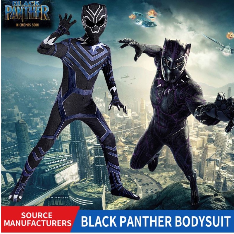 Leanaí Éadaí Cosplay Éadaí Black Panther Bodysuit Marvel Superhero Costumes Party