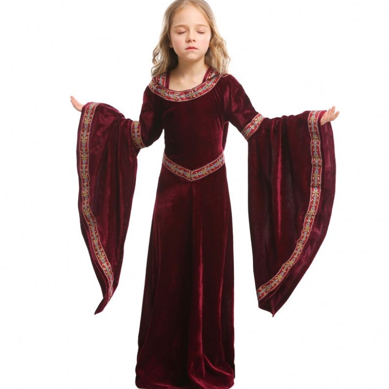 Éadaí Oíche Shamhna Medieval Renaissance Kids Vampire Gúna Fancy HCVM-011