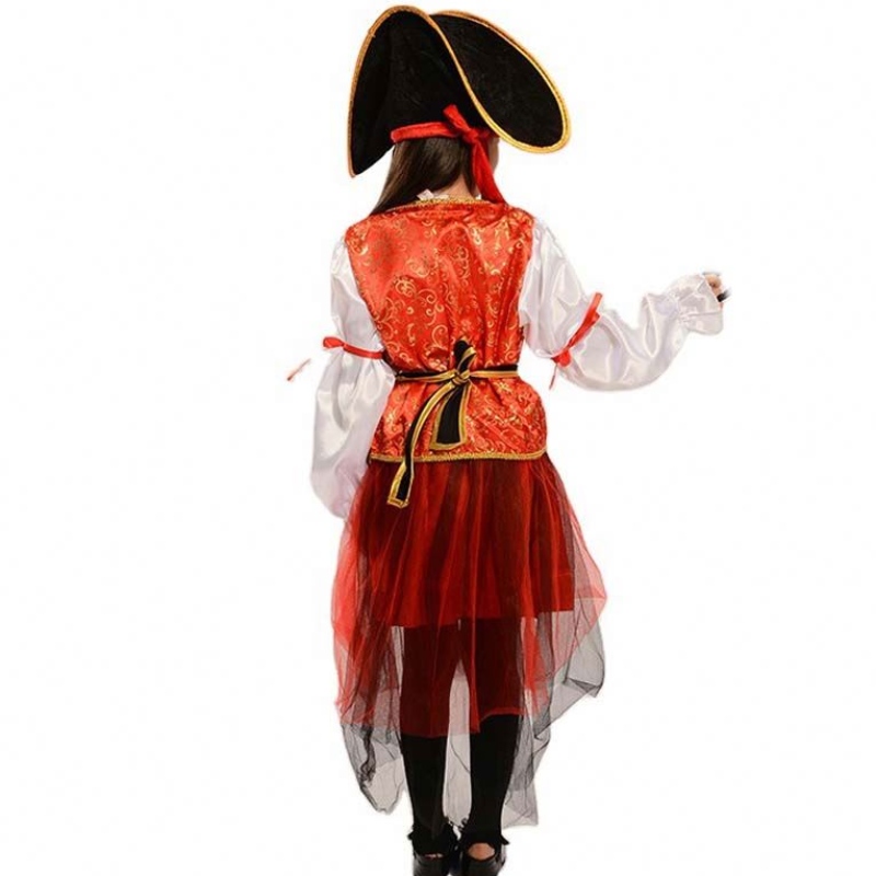 2022 Cailín Kid Rólghlacadh Gléasadh Suas Socraigh Pirates den Éadaí sa Mhuir Chairib HCVM-006