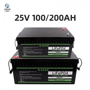 LiFePO4 bateria 25V 100/200Ah liitiumraua aku kerge kaal 25 v 100/200 ah LiFePO4 Aku pikk tsükli eluiga rv-laagrile