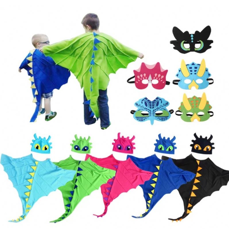 Kids Dinosaur-Costume-Cape le Hood Hood Oíche Shamhna Favors Páirtí Breithlá Cosplay Oíche Shamhna