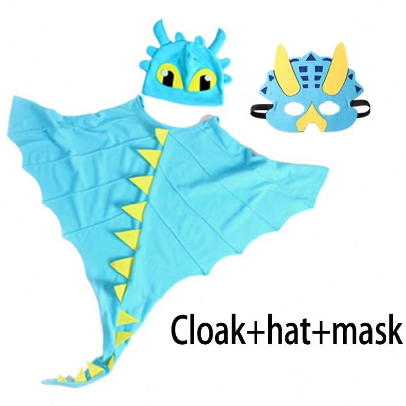 Kids Dinosaur-Costume-Cape le Hood Hood Oíche Shamhna Favors Páirtí Breithlá Cosplay Oíche Shamhna