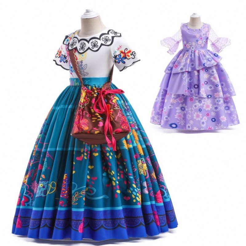 Baige Encanto Mirabel Isabella Gúna Cailín Corcra Sleeves Fada Sleeves Nua Carnival Páirtí Cosplay Cosplay MFMW001