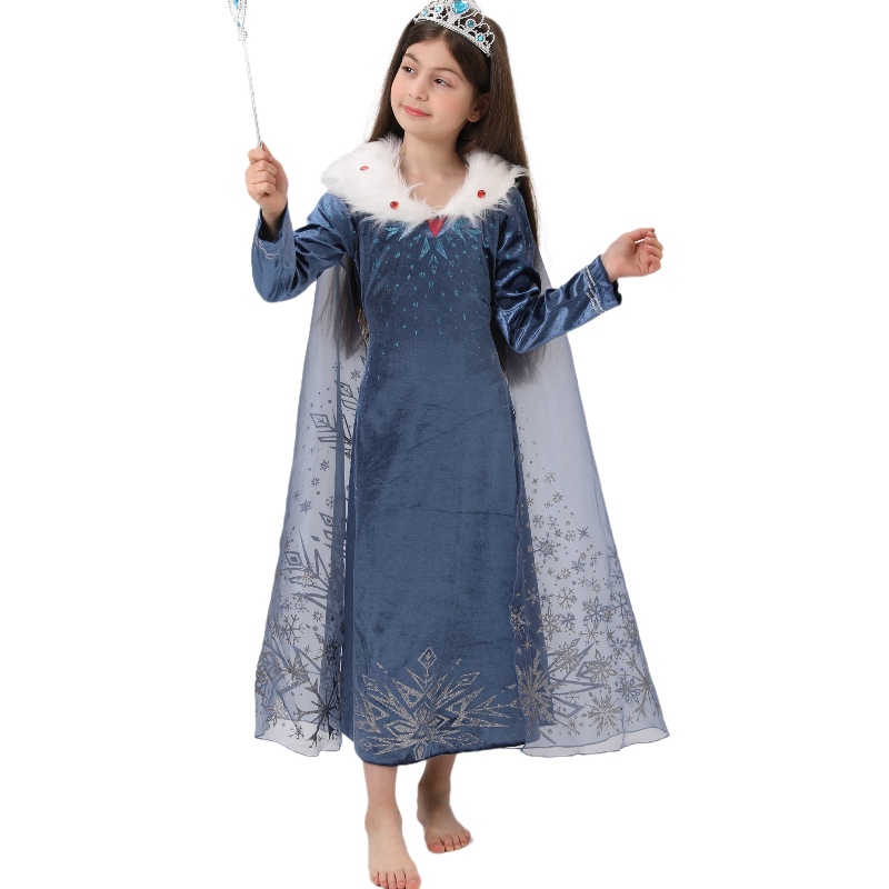 Díolachán te fíor Elsa Princess Gúna Kids Elsa Cosplay Éadaí