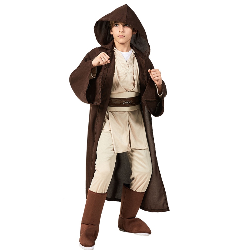 Classic Child Leanaí Clasaiceach Jedi Robe Éadaí Cosplay Oíche Shamhna do Pháistí
