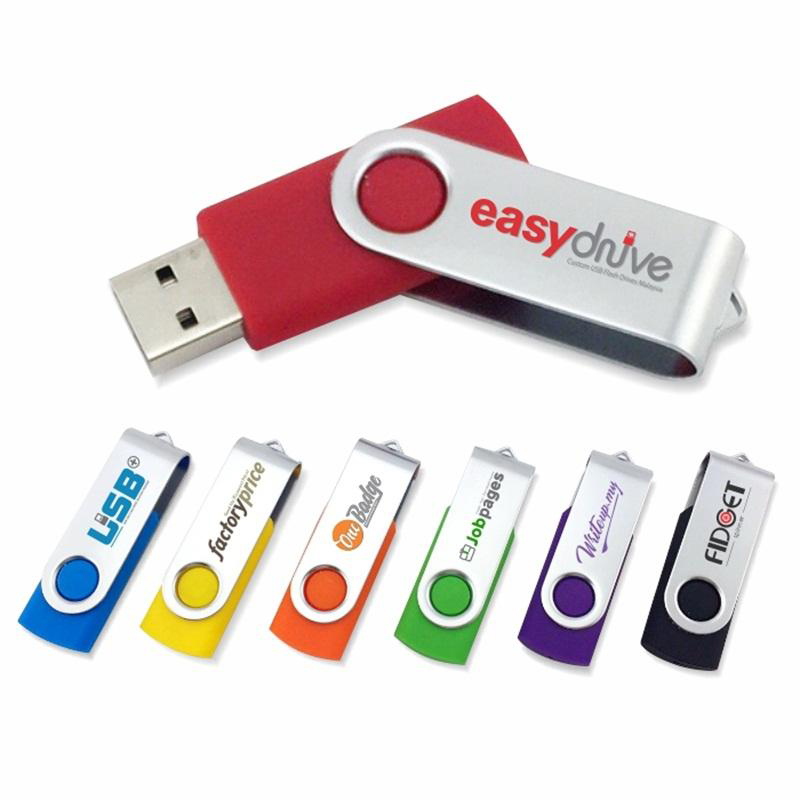 Uus saabumine Usb Pen Drive 4GB 8 Gb 16 Gb 32 Gb värviline pöörlev U kett väike USB mälupulk