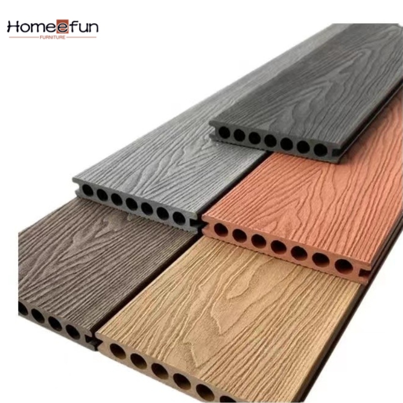 2022 uus 3D WPC Decking puidust plastist komposiit PE Outdoor õõnes tahke Decking põrandad Antiseptik