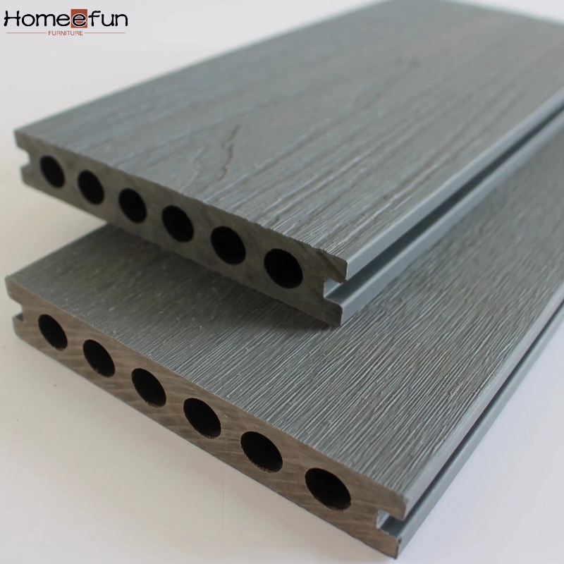 2022 uus 3D WPC Decking puidust plastist komposiit PE Outdoor õõnes tahke Decking põrandad Antiseptik