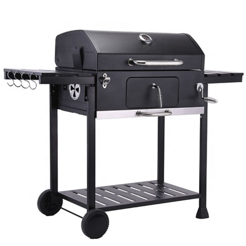 Kaasaegne kaubanduslik suur kaasaskantav välisüsi Grill tagahoovi peo grill riiulitega