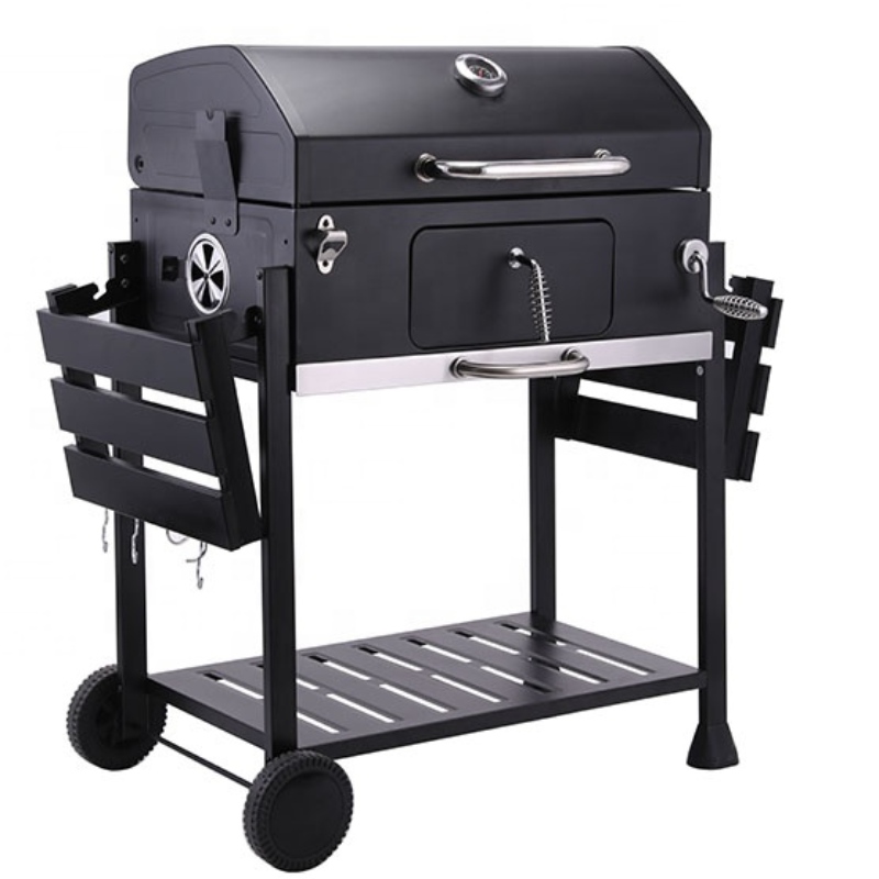 Kaasaegne kaubanduslik suur kaasaskantav välisüsi Grill tagahoovi peo grill riiulitega