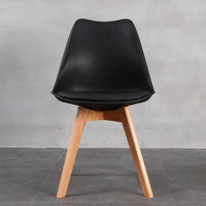 Cathaoir Dinning Plaisteach Nua -Aimseartha Mórdhíola Bistro Cafe Bialann Cathaoir Aicrileach Colorful Cathaoirleach agus Cushion Bog