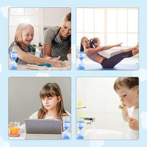 Bestseller Värviline Plastic Liiva Taimer Kell 2/3/5/10/15/30 Min lastele Mängud Decor Liivakell