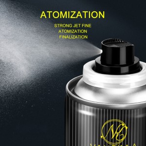 Hairspray cumhra OEM ribí gruaige fadtréimhseachneamh-gréisceach agus gan aon fhritháireamh spraeála spraeála gruaige