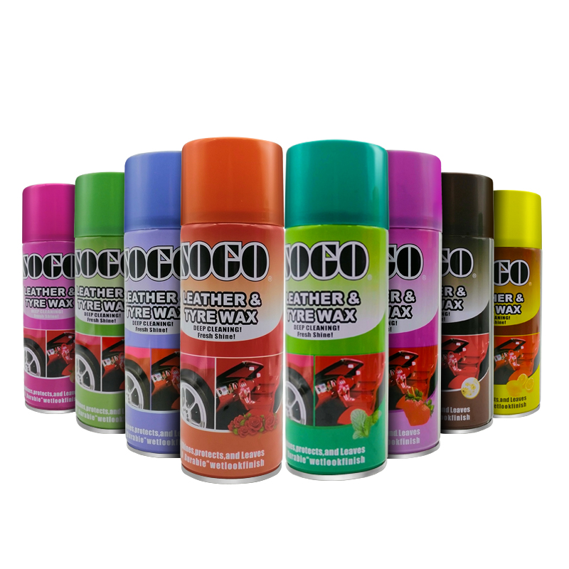 Cúram Carranna Céir Leathar Silicone Dea -Chaighdeán Cúram Céir Sprae Aerosol Sprae Cockpit Spray geal spraeála geal