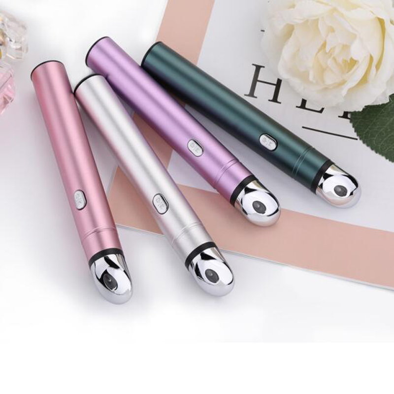 Wand Massager Súl Téite - Uirlis Massager Facial Iónach, 42 ℃ Teas N sorcóir súl creathadh, cuir isteach ar ionsú bunúsach, frith -aosú deireadh a chur le ciorcal dorcha, súl puffy, remover mála súl