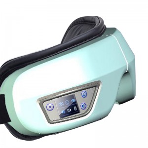 6D Massager Súl Brú Aeir Téite Leictreach Le Teas, Creathadh Ceol Bluetooth Massager Súl Téite Smart, Massage Teampaill Oiriúnaitheach le haghaidh Súil Súil, Feabhas a chur ar scaipeadhna súl, Súile Tirim a Laghdú, Ciorcail Do...