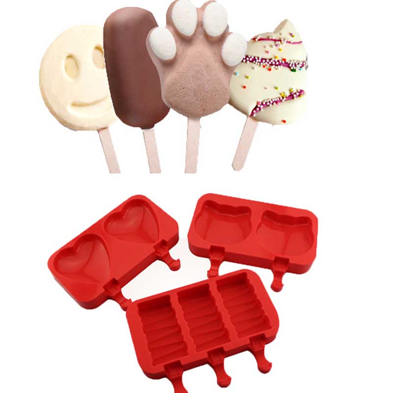 Múnlaí uachtar reoite cistin gadget bia grád bia silicone páistí silicone sealbhóir tráidire uachtar reoite éasca le glanadh 2or3 cuasa cruth carton