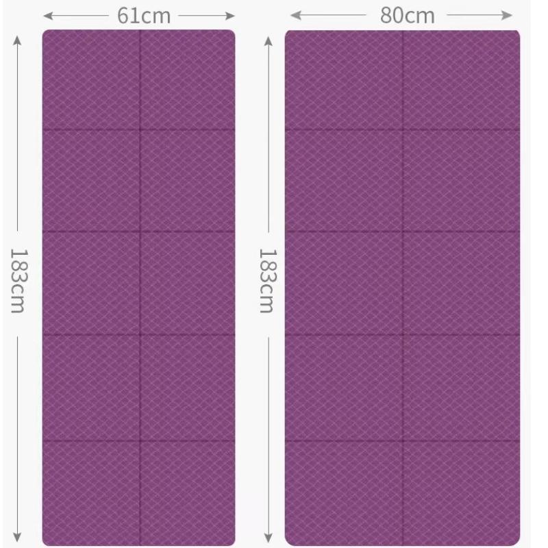 Mata Taistil Foldable Mórdhíola Yoga 4mm Tiús N5mm Éasca le hiompar chuig Cleachtadh Ranga, Rest Office, Camping Park