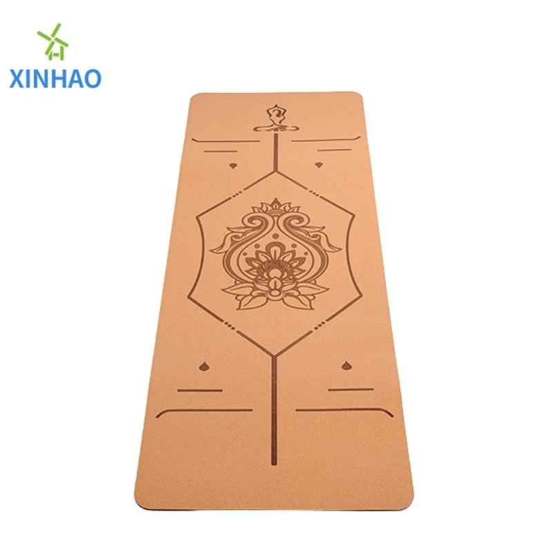 Amazon is fearr a dhíol corc tpe yoga mat mórdhíola, 4mmn5mmn6mmn8mm tpe cork mata yoganeamh-duillín, tacaíocht lógó saincheapthanó cló