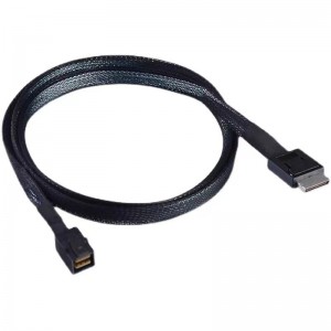 Oculink Cable 4i SFF8611 go SFF8643 Cábla SFF-8643 SFF-8611 MINISAS 36 PIN Cábla 0.6 Méadar don Ríomhaire