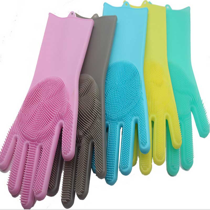 Lámhainní glantacháin cistine lámhainní tí lámhainní washer rubair le haghaidh miasaníocháin mhiasnaire glove silicone,