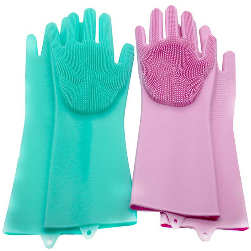 Lámhainní glantacháin cistine lámhainní tí lámhainní washer rubair le haghaidh miasaníocháin mhiasnaire glove silicone,