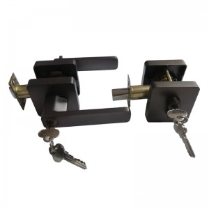 78001 Lever Iontrála Cearnach le Deadbolt Sorcóir Dúbailte Socraigh Glas Teaglama araon (le haghaidh Oifige agus Doras Tosaigh), Lockset Doras Iontrála tromshaothair, 1 Pacáiste