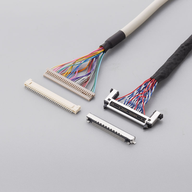 LVDS Cable Fi-RE51HL go DF14-30S-1.25C Comhartha Ríomhaire Taispeáin Úim LCD LCD Taispeáin Sreangán Scáileán Scáileáin