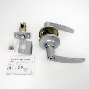 7302 Láimhseáil Doras Príobháideachta le Pláta Latch Inbhainte, Glas Luas Luas Doras Miotal Gach Socraigh don Seomra Leapa agus don Seomra Folctha