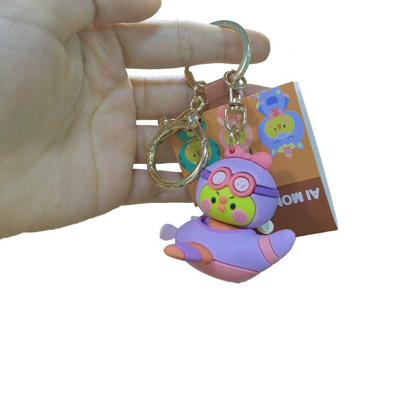 Mórdhíola saincheaptha 3D PVC keychain gleoite