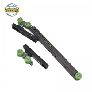 Cruach dhosmálta Sleamhnáin Doras Sleamhnáin Rothaí Crochta Sorcóir