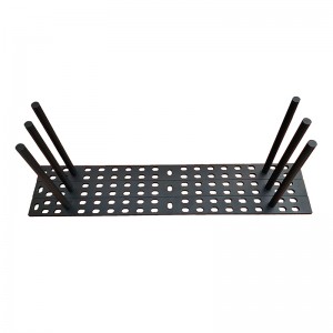 Spraeáil Púdar Dubh Ardchaighdeáin Ag Spraeáil Cruach Lúibín Snámh le Slat Tacaíochta Inbhainte