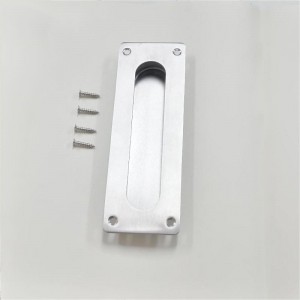 7.09 Orlach Tarraingíonn Flush Finger cuasaithe le haghaidh doras clóiséid dorais phóca, láimhseáil doras scioból sleamhnáin, brushed cruach dhosmálta doras dronuilleogach ag tarraingt crua -earraí