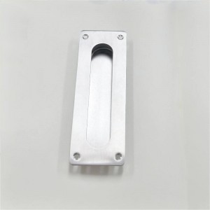 7.09 Orlach Tarraingíonn Flush Finger cuasaithe le haghaidh doras clóiséid dorais phóca, láimhseáil doras scioból sleamhnáin, brushed cruach dhosmálta doras dronuilleogach ag tarraingt crua -earraí