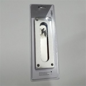 7.09 Orlach Tarraingíonn Flush Finger cuasaithe le haghaidh doras clóiséid dorais phóca, láimhseáil doras scioból sleamhnáin, brushed cruach dhosmálta doras dronuilleogach ag tarraingt crua -earraí