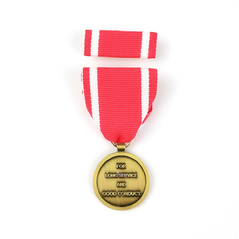 Medalla Custom Medallion Die Suaitheantas Miotal Cast Cast Bonn Gníomhaíochta 3D agus Bonn Onóracha Onóracha le Ribín
