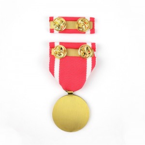 Medalla Custom Medallion Die Suaitheantas Miotal Cast Cast Bonn Gníomhaíochta 3D agus Bonn Onóracha Onóracha le Ribín