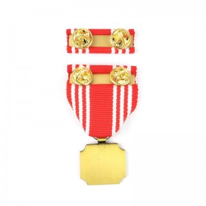 Bonn cruatan crua Biorán Die Suaitheantas Miotal Cast Cast Bonn Gníomhaíochta 3D agus Gradaim Bonn Onórach le Ribín Gearr